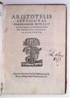 ARISTOTLE.  Philosophiae moralis ad Nicomachum.  1567 [i. e., 1547]